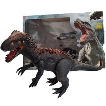 Dinossauro Dinopark Hunters Invencible Indominus REX Marrom Bee TOYS