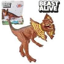 Dinossauro Dragão Articulado Beast Alive Feras Selvagens Som de Rugido Luz nos Olhos