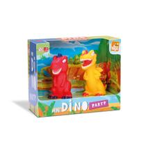Dinossauro dupla mini dino party vinil bee toys brinquedos 668
