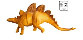 Dinossauro Estegossauro na Cinta Cometa Laranja Brinquedo Jurassico de Vinil Macio Recreativo para Criancas