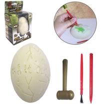 Dinossauro fosseis escavacao com 1 dino brilha no escuro + ovo de gesso e acessorios