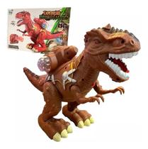 Dinossauro Grande Brinquedo Tiranossauro Rex T Rex Solta Fumaça Brinquedo Anda Sons Luz
