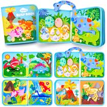 Dinossauro infantil Busy Book JoyCat com 15 atividades de 2 a 5 anos Dinossauro infantil Busy Book JoyCat com 15 atividades de 2 a 5 anos