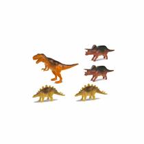 Dinossauro jurassic c/ 5 unidades - injetsul