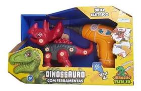 Dinossauro Jurassic Fun Jr Vermelho Com Ferramentas - Multikids