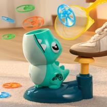 Dinossauro lançador de foguetes Flying Disc para crianças de 4 a 8 anos