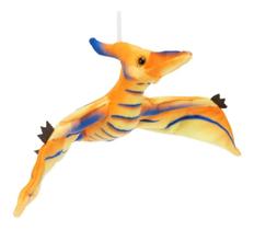 Dinossauro Laranja Pterodáctilo 41cm - Pelúcia Fofy Toys