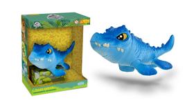 Dinossauro Mosasaurus Jurassic World Dinos Baby Azul Brinquedo 1470 Original Universal - Pupee Brinquedos