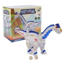 Dinossauro Movido à Pilha 2 Pçs com LUZ SOM Branco - NIPO