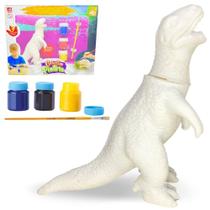 Dinossauro Para Colorir Brinquedo Com Tinta Guache Pintura F114