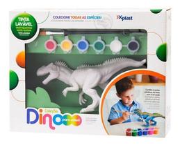 Dinossauro Para Pintar  Dino Colorir 6 Tintas Lavável Xplast