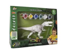 Dinossauro para Pintar Dino Paint Estimula a Criatividade das Crianças c/ Tinta e Pincel