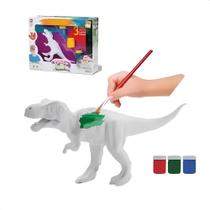 Dinossauro Para Pintar Pintura Dino C/ 3 Tintas Super Macio Dinossauro Para Pintar Pintura Dino C/ 3 Tintas Super Macio