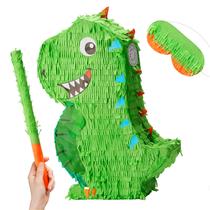 Dinossauro Pinata JOYIN T-rex com bastão de plástico e olhos vendados de papel