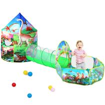 Dinossauro Play Tent PigPen 3 peças com poço de bolas para meninos com mais de 36 milhões Dinossauro Play Tent PigPen 3 peças com poço de bolas para meninos com mais de 36 milhões