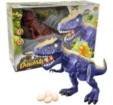 Dinossauro- Põe ovos,abre a boca,com som,luz e anda - DM BRASIL