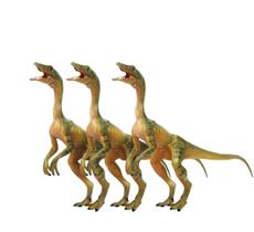 Dinossauro Realista Compsognato Compsognathus Três Unidades