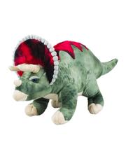 Dinossauro Realista De Pelúcia Verde Triceratops 29 Cm Dinossauro Realista De Pelúcia Verde Triceratops 29 Cm