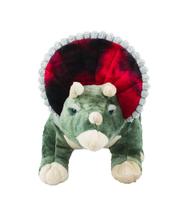 Dinossauro Realista De Pelúcia Verde Triceratops Em Pé 40 Cm Dinossauro Realista De Pelúcia Verde Triceratops Em Pé 40 Cm