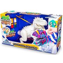 Dinossauro Rex Attack Branco Para Pintar Adijomar