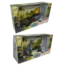 Dinossauro Rex com Filhote + Pterodátilo + Triceratops Dinossauro Rex com Filhote + Pterodátilo + Triceratops