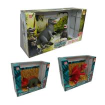 Dinossauro Rex com Filhote + Triceratops e Dragão Fire Dinossauro Rex com Filhote + Triceratops e Dragão Fire