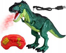 Dinossauro Rex Controle Remoto Fumaça Som Real Recarregàvel - TOYS