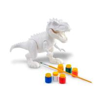 Dinossauro Rex De Brinquedo Infantil Para Colorir + 6 Tintas