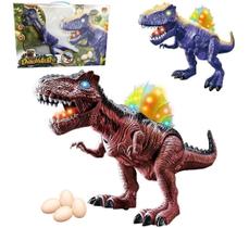 Dinossauro Rex Grande C/som Luz - Anda E Bota Ovo Divertido