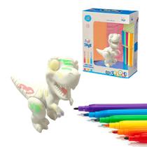 Dinossauro Rex Vinil Atóxico Para Colorir com Canetinha Macio Brinquedo Crianças Presentes Dinossauro Rex Vinil Atóxico Para Colorir com Canetinha Macio Brinquedo Crianças Presentes