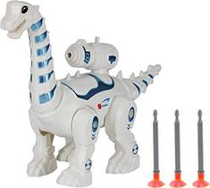 Dinossauro robô bbr toys braquiossauro com movimentos luzes e som