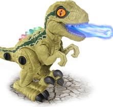Dinossauro Robô T-Rex Brinquedo Monta Monta Interativo com Luzes LED Sons Solta Fumaça Vapor Presente Kizumba Dinossauro Robô T-Rex Brinquedo Monta Monta Interativo com Luzes LED Sons Solta Fumaça Vapor Presente Kizumba