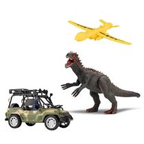 Dinossauro Squad Playset C/ Carro E Avião Lança Míssil Indominus Dino Com Acess. - Bee Toys