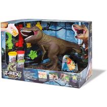 Dinossauro T-Rex Ataca com 4 Potes de Massinha Diver Toys