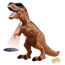 Dinossauro T-rex Bota Ovo Anda Emite Luz E Som Menino - Bee Toys