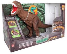 Dinossauro T-Rex Dinopark Hunters Com Som de Rugido e Articulado BeeToys