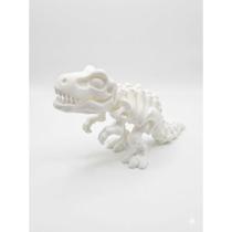 Dinossauro t-rex em 3d esqueleto articulado decorativo colecionável 13x20x8cm