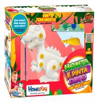 Dinossauro T-rex Para Montar E Pintar 30 Peças Home Play 6309