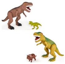 Dinossauro T Rex Predator c/ Miniatura - Cores Sortidas - Adijomar