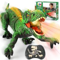 Dinossauro T-Rex RC TOY Life com luzes e spray de névoa