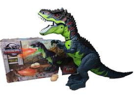 Dinossauro T-rex Solta Fumaça Bota Ovo Anda Emite Som E Luz