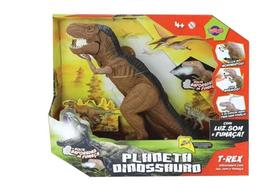 Dinossauro T-rex Som Luz Solta Fumaça 37cm Toyng 42492