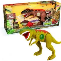 Dinossauro Tirano Rex Adijomar Articulável c/ Som - MARRON ref 438