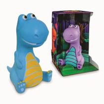 Dinossauro Tiranossauro Baby Rex Cofrinho Azul - Adijomar