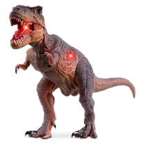 Dinossauro Tiranossauro Rex Articulado Realista com Som e Luz 2 pçs Dinos 4401A-21 - Dorémi