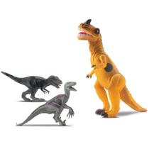 Dinossauro Tiranossauro Rex Com Som + 2 Dinossauros Pequenos - Bee Toys