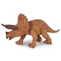 Dinossauro triceratops 45cm com som brinquedo cotiplás dino world