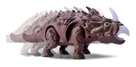 Dinossauro Triceratops Anda De Verdade Brinquedo C/ Som Luz