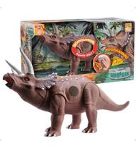 Dinossauro Tríceratops Articulado C/ Som - Bee Toys