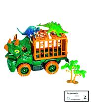 Dinossauro Truck Braskit Caminhao Desmontavel Friccao Brinquedo Recreativo Verde